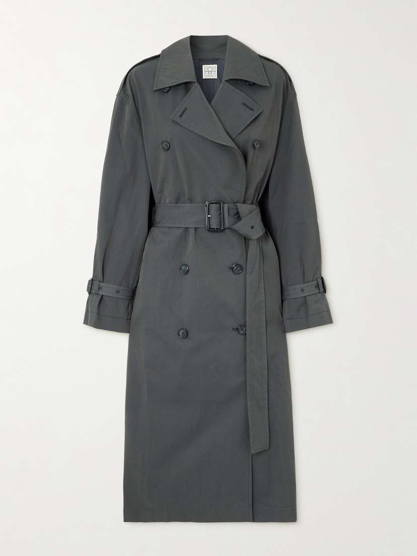 TOTEME Garderob Belted Organic Cotton-blend Trench Coat