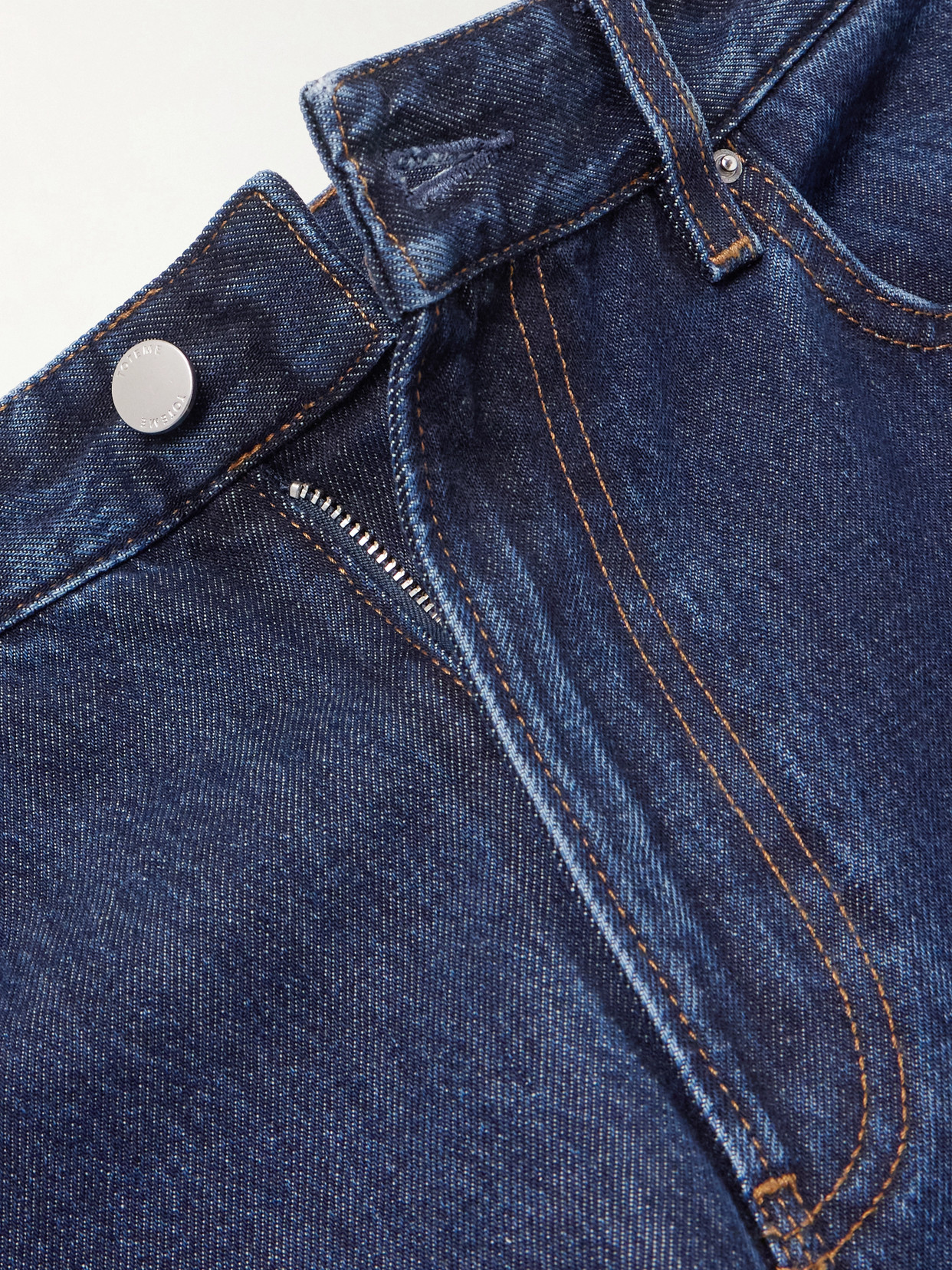 Shop Totême High-rise Slim-fit Organic Jeans