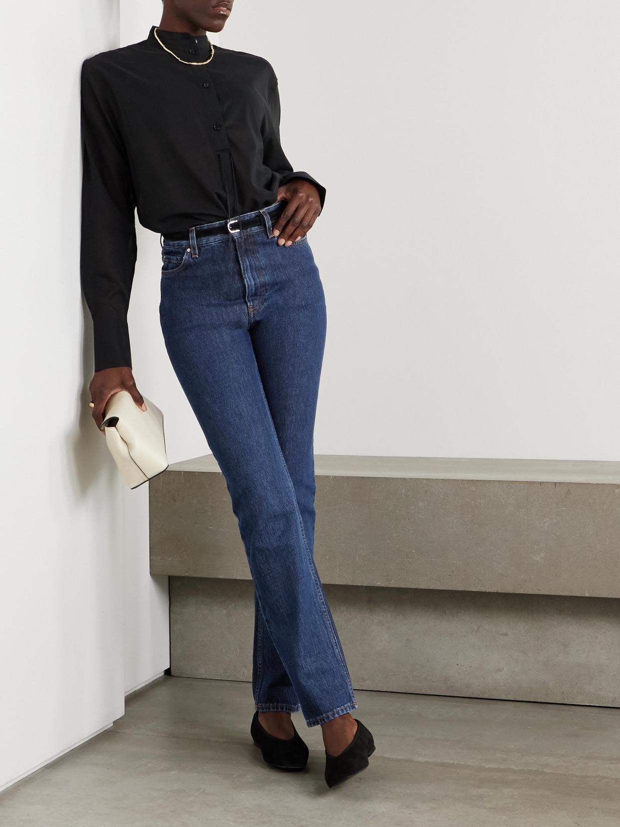 TOTÊME HIGH-RISE SLIM-FIT ORGANIC JEANS 