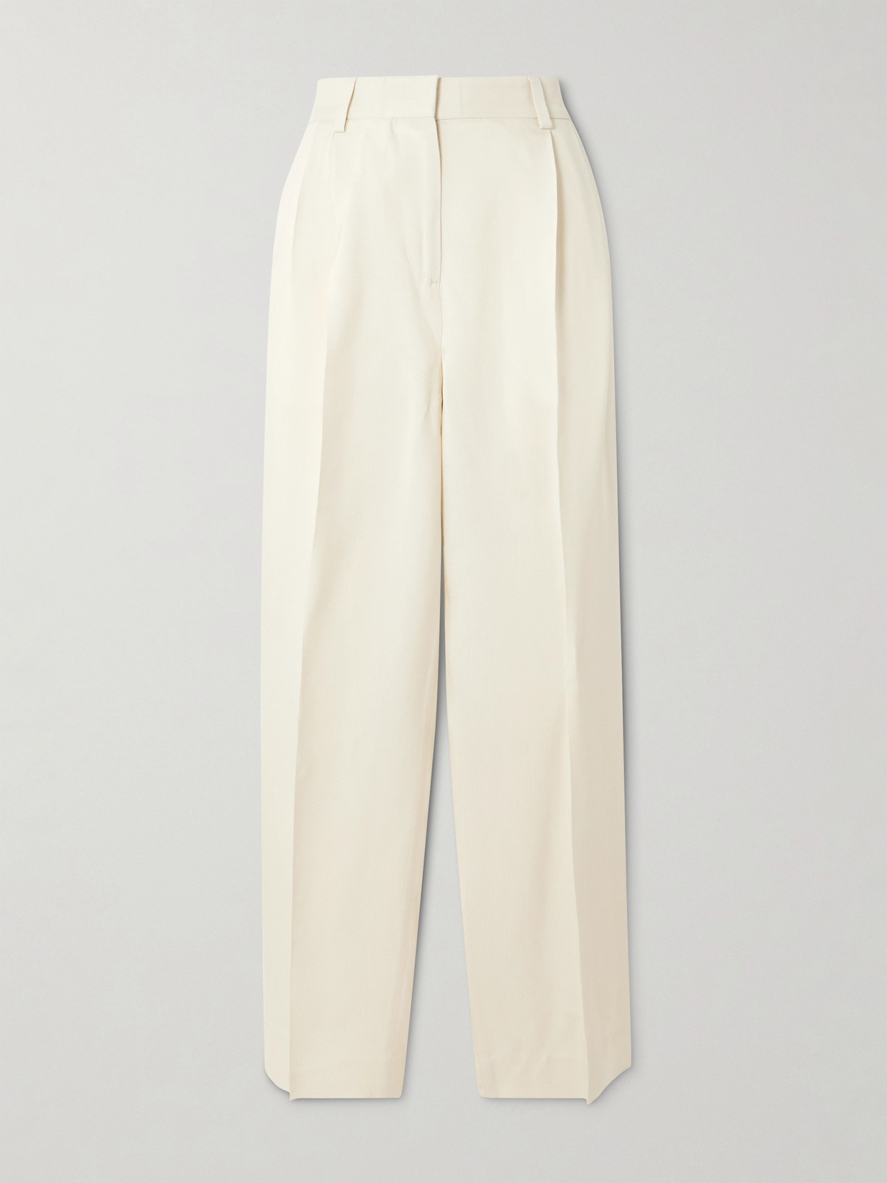 Totême Pleated Woven Tapered Pants