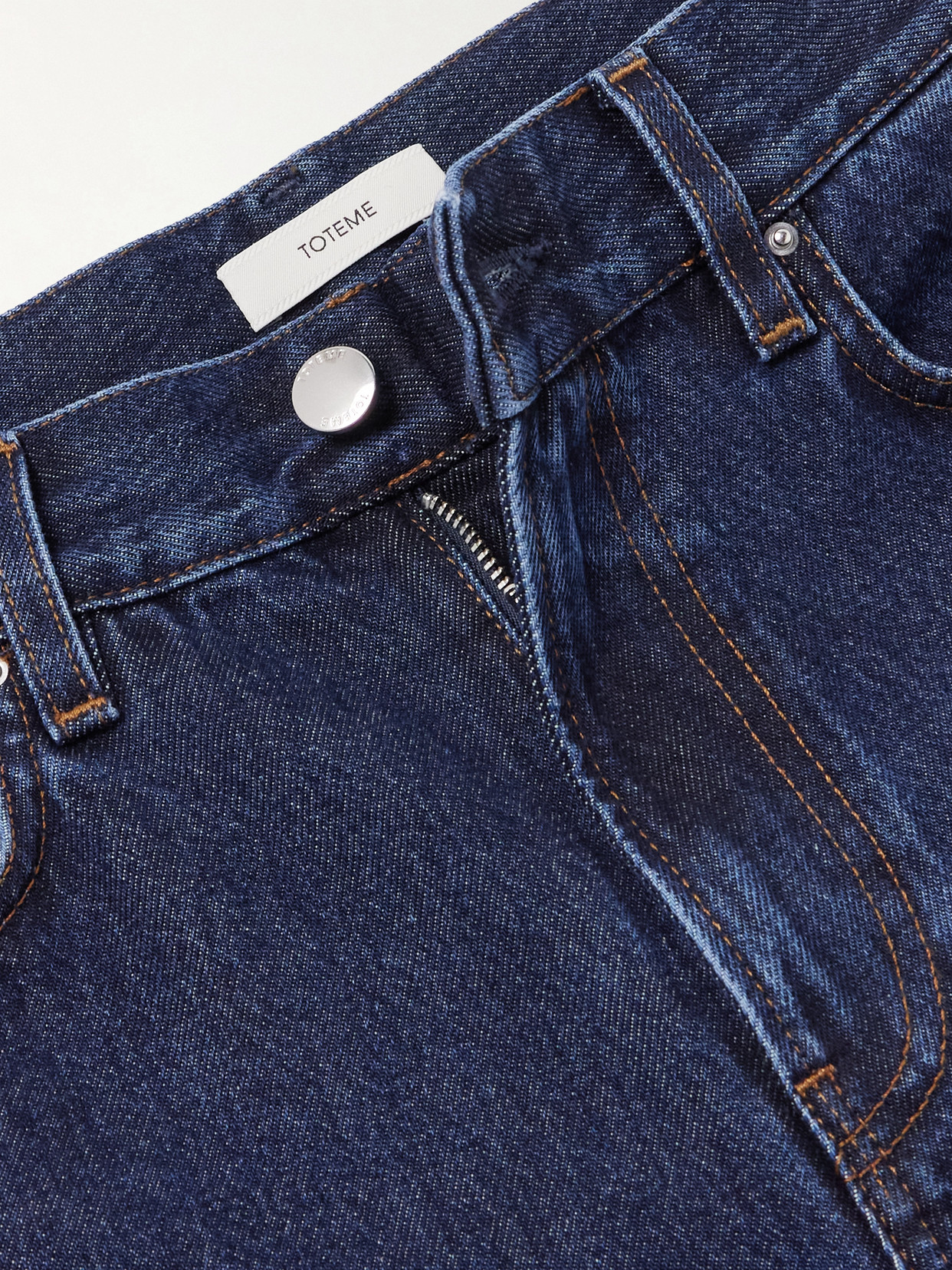 Shop Totême Organic Low-rise Straight-leg Jeans