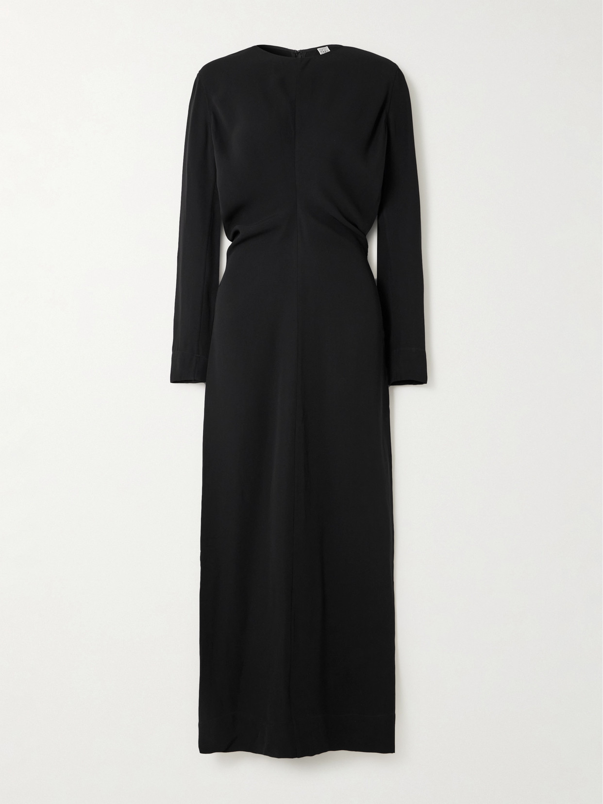 Totême Gathered Crepe Maxi Dress