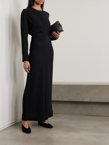 TOTEME Garderob gathered crepe maxi dress