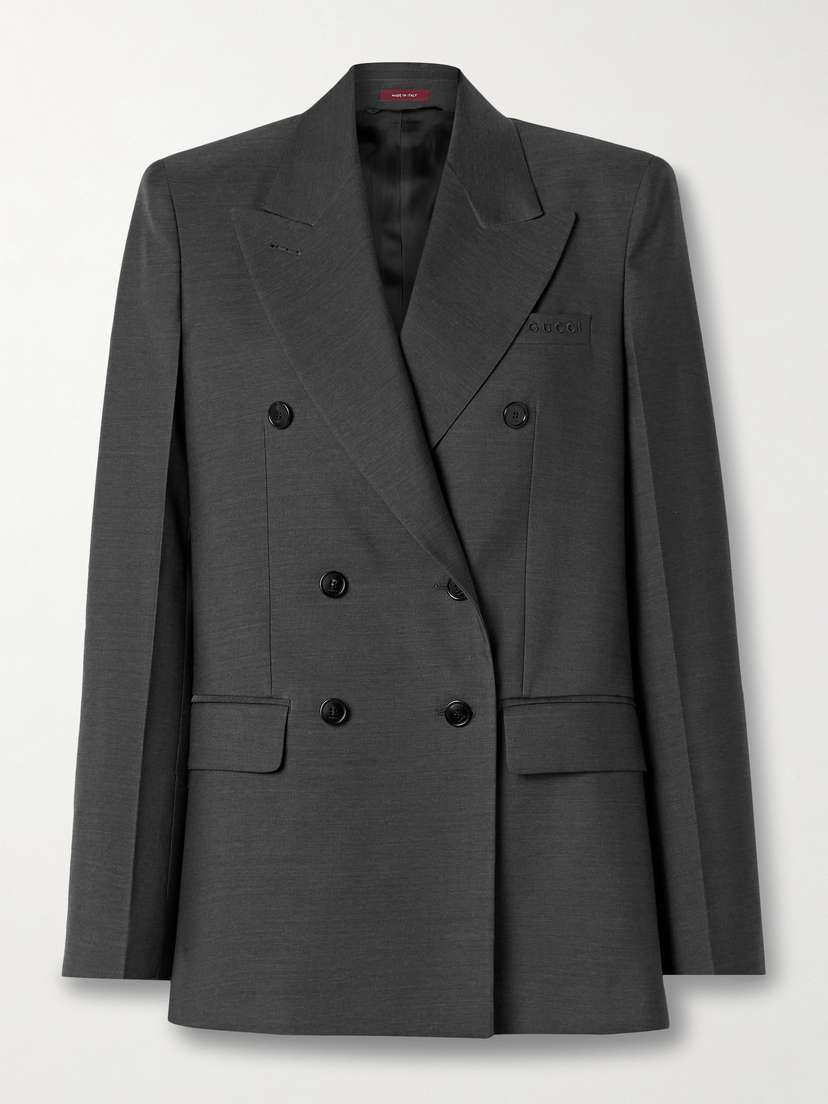 Gucci Double-breasted Wool-crepe Blazer