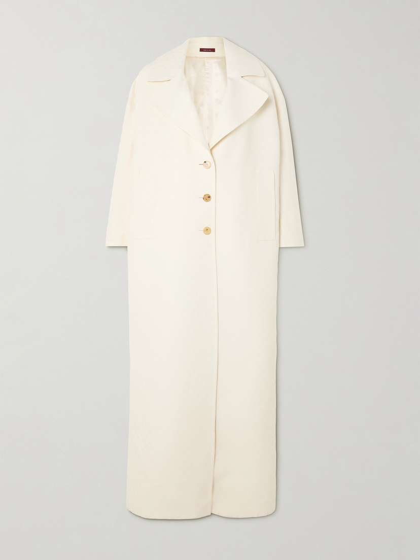 Gucci Oversized Wool And Silk-blend Jacquard Coat