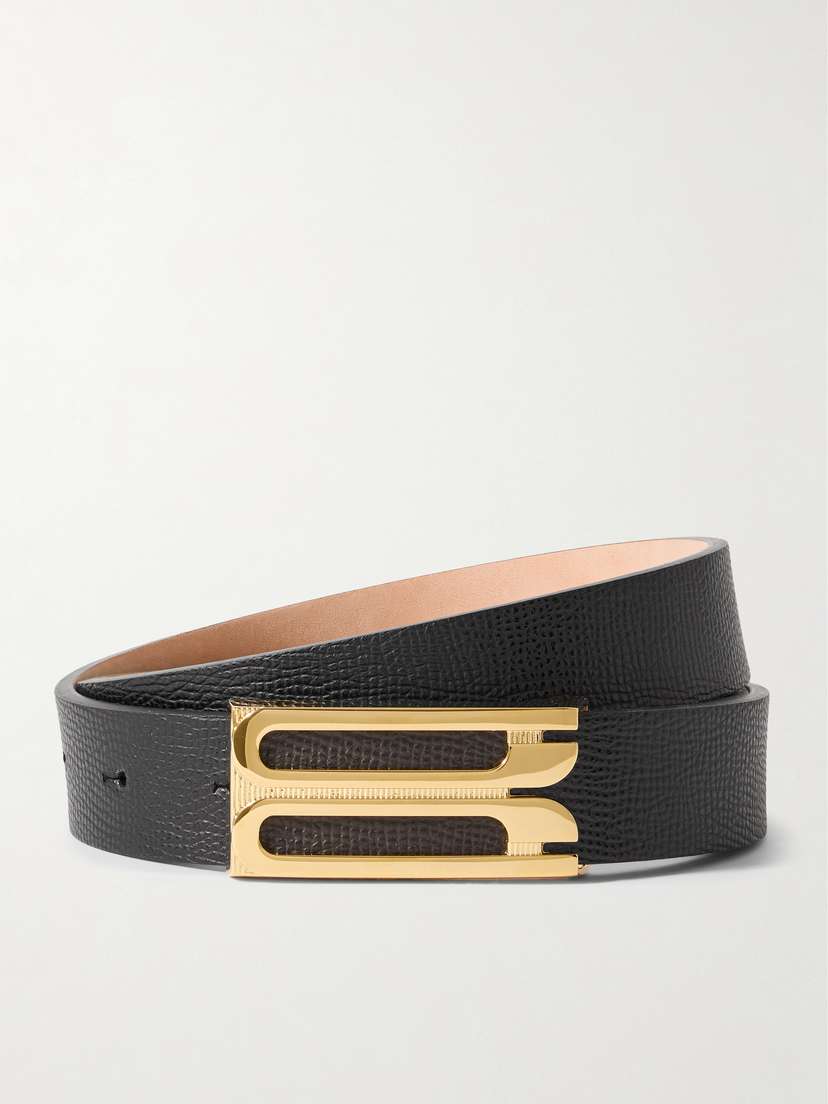 Victoria Beckham Frame Textured-leather Belt