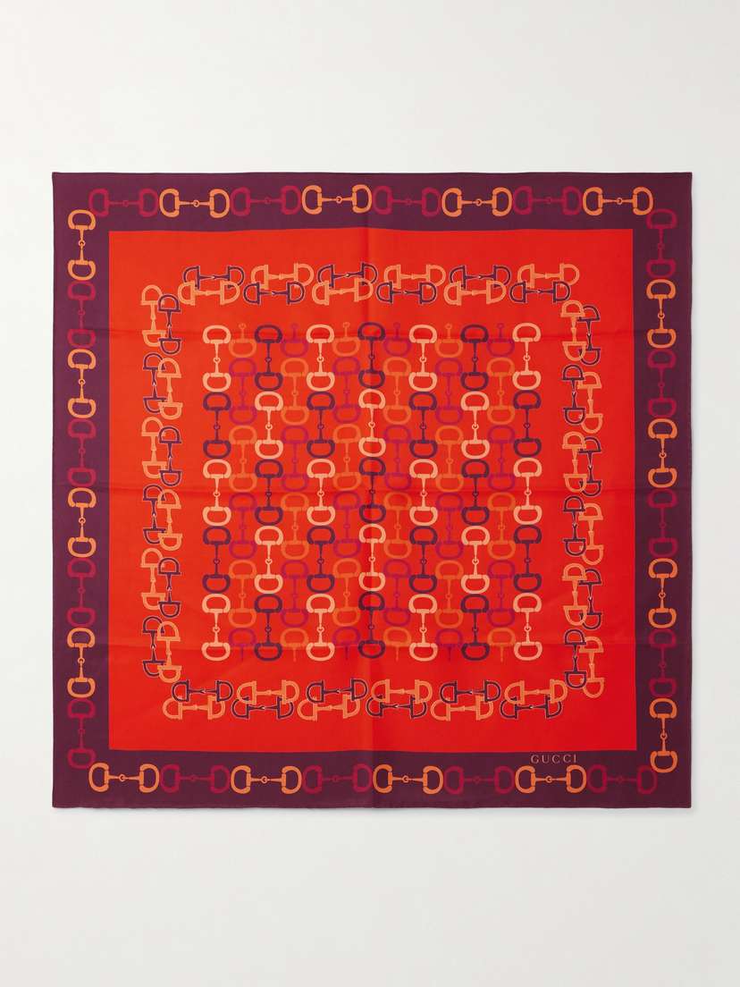 Gucci Printed Silk-twill Scarf