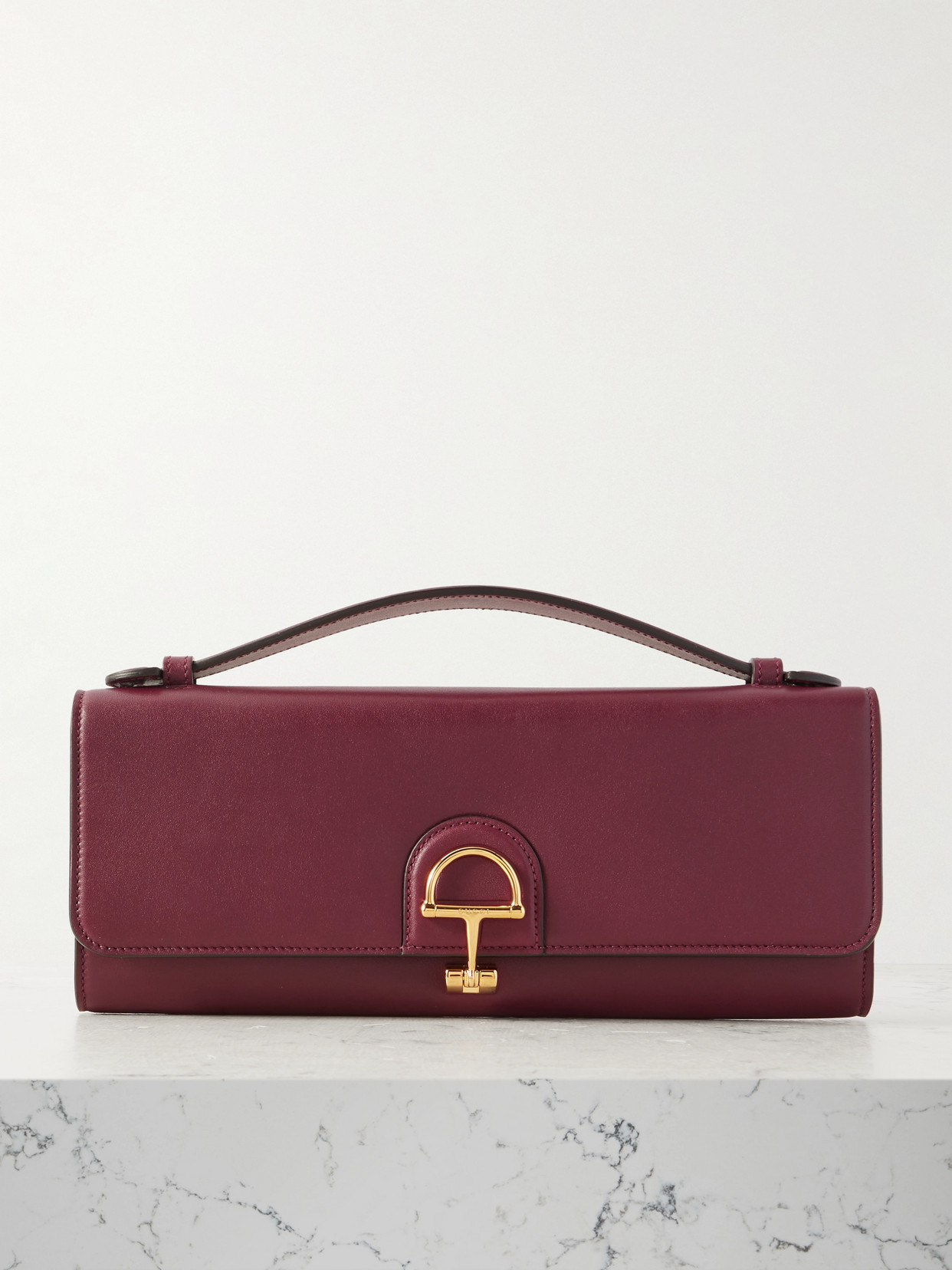Gucci 73 Horsebit-embellished Leather Clutch
