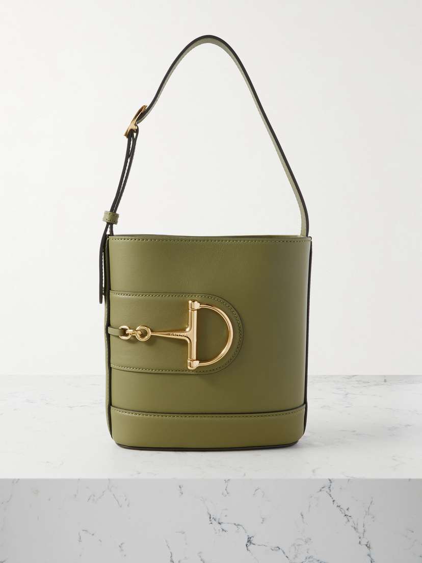 Gucci Horsebit-embellished Leather Shoulder Bag