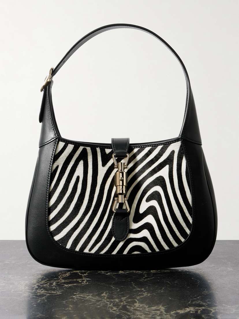 Gucci Jackie 1961 Zebra-print Calf Hair And Leather Shoulder Bag