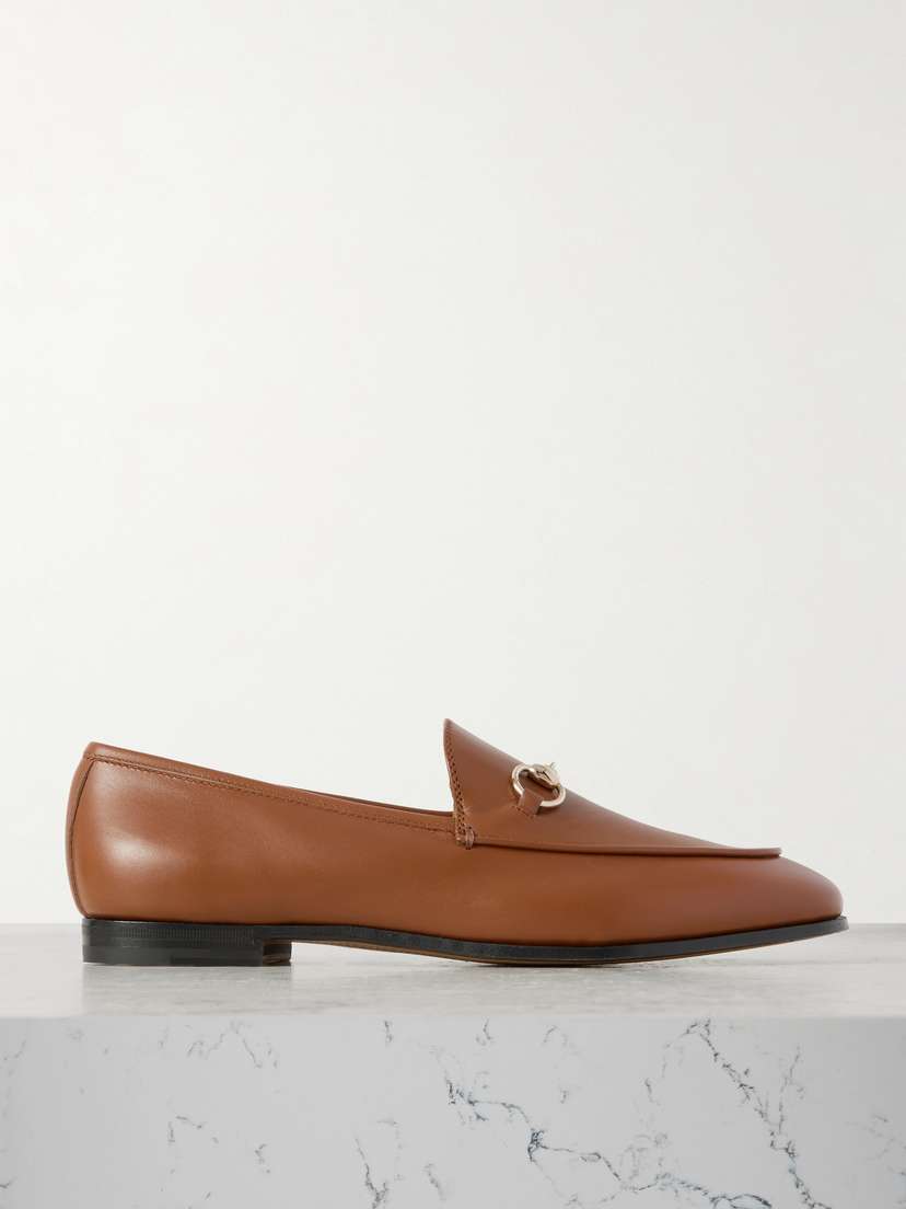 Gucci Jordaan Horsebit-detailed Leather Loafers