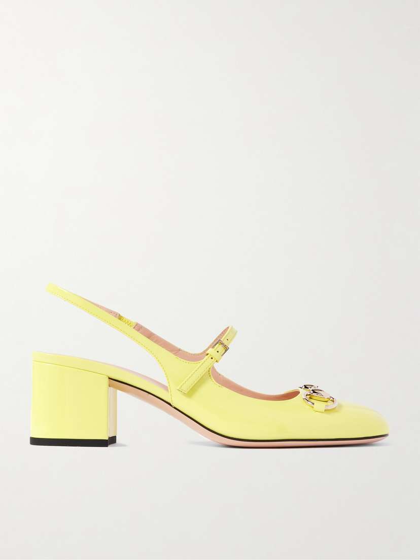 Gucci Lady Horsebit-detailed Patent-leather Mary Jane Pumps