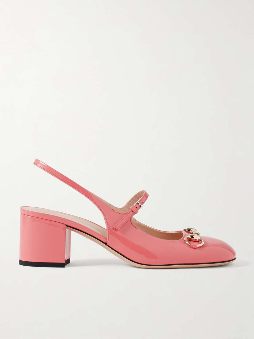Gucci Lady Horsebit-detailed Patent-leather Mary Jane Pumps