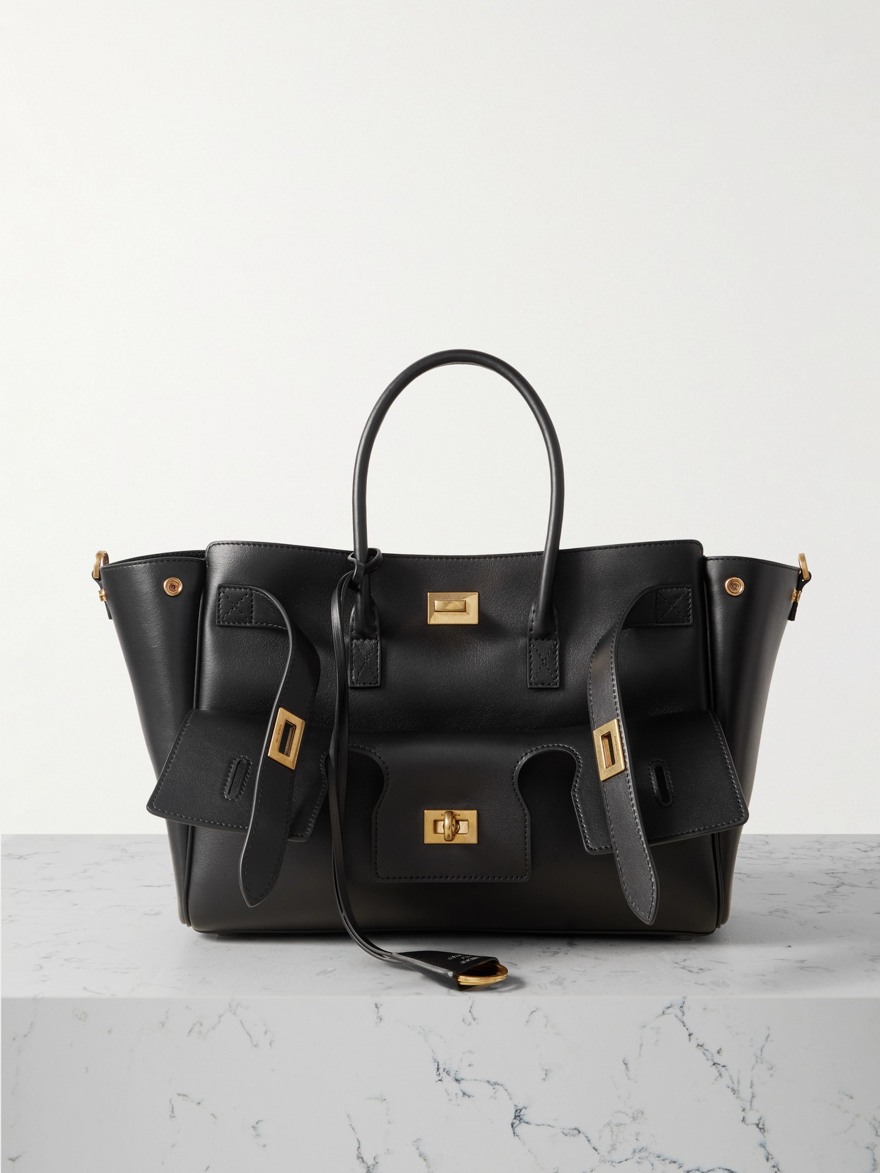 Balenciaga - Bel Air Small Leather Tote - Black