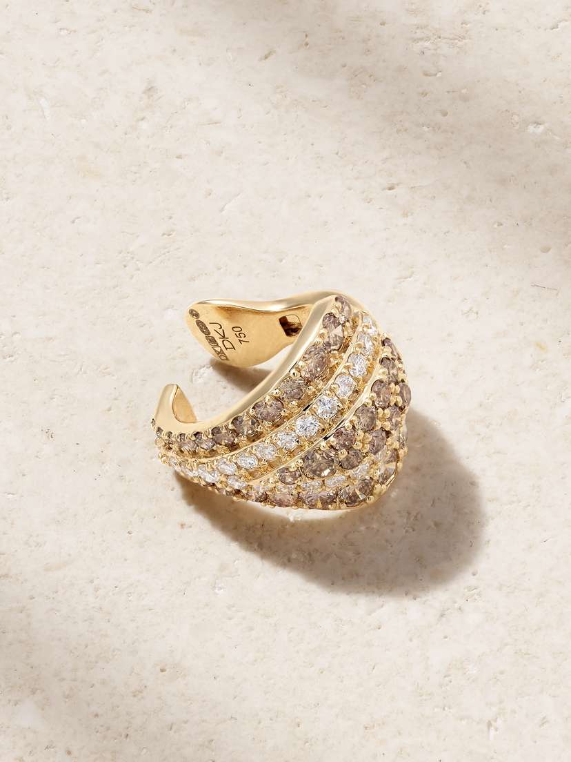 Diane Kordas 18-karat Gold Diamond Ear Cuff