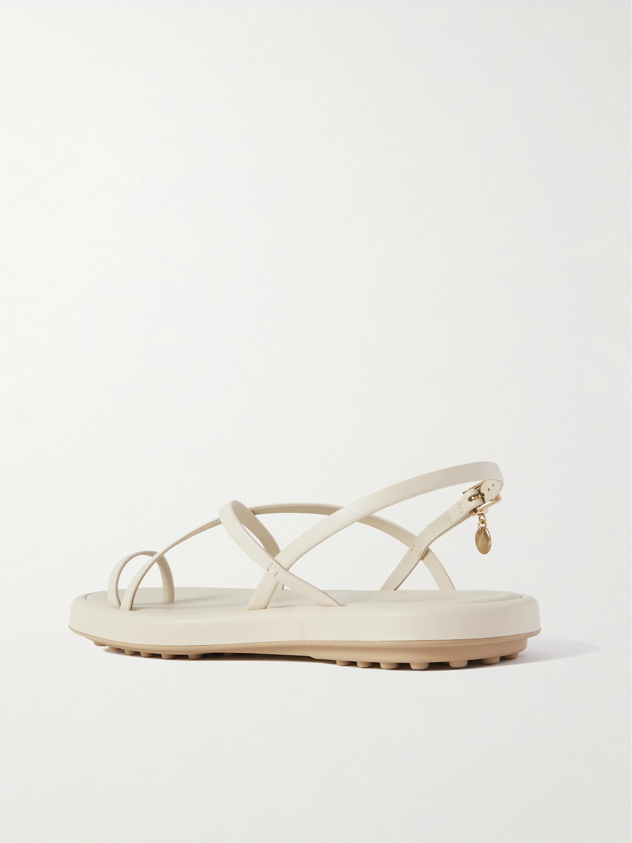 Tod's Multi-strap Leather Toe-loop Sandals In Cream