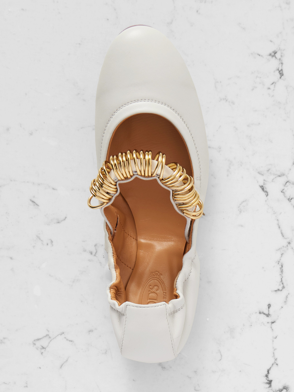 Tod's Dee Ballerina Shoes In Beige
