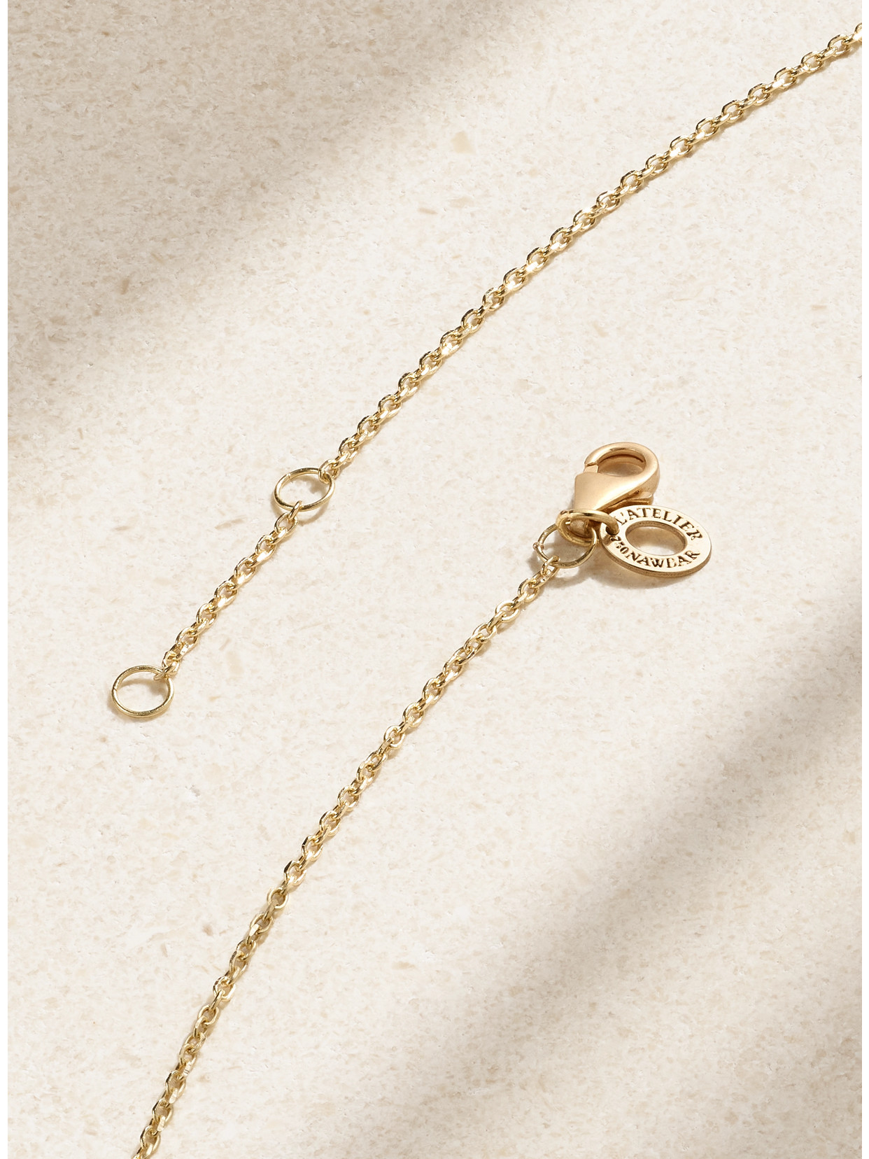 L'atelier Nawbar The Cactus 18-karat Gold And Enamel Multi-stone Necklace