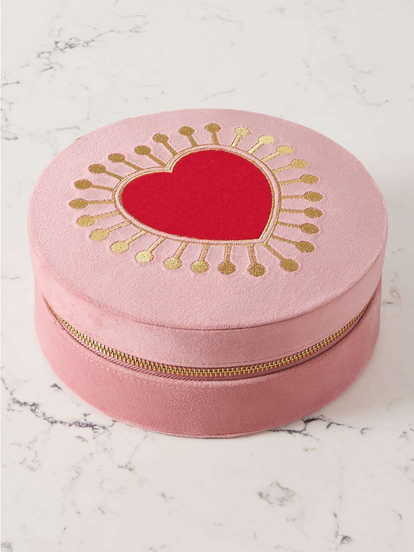 L’Atelier Nawbar Sacred Heart Large Velvet Jewelry Box
