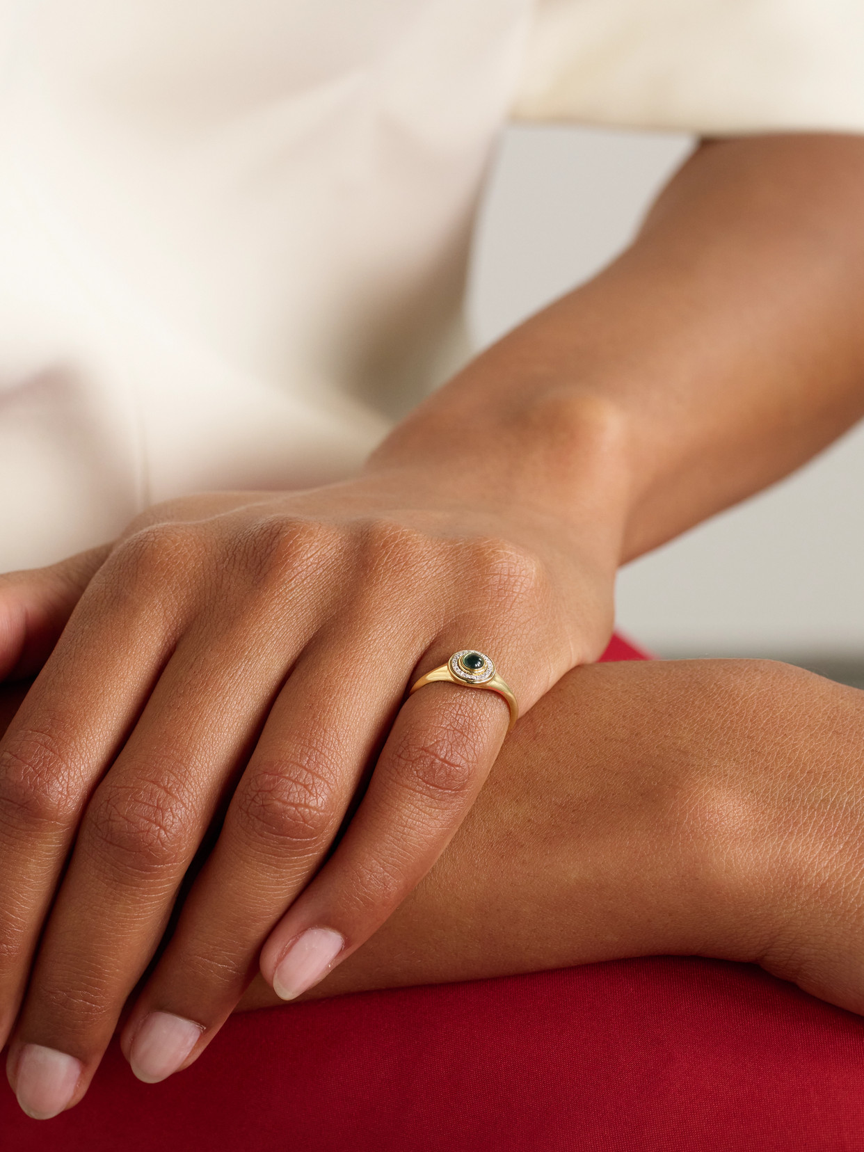 L'atelier Nawbar Mini Mimette 18-karat Gold, Topaz And Diamond Pinky Ring
