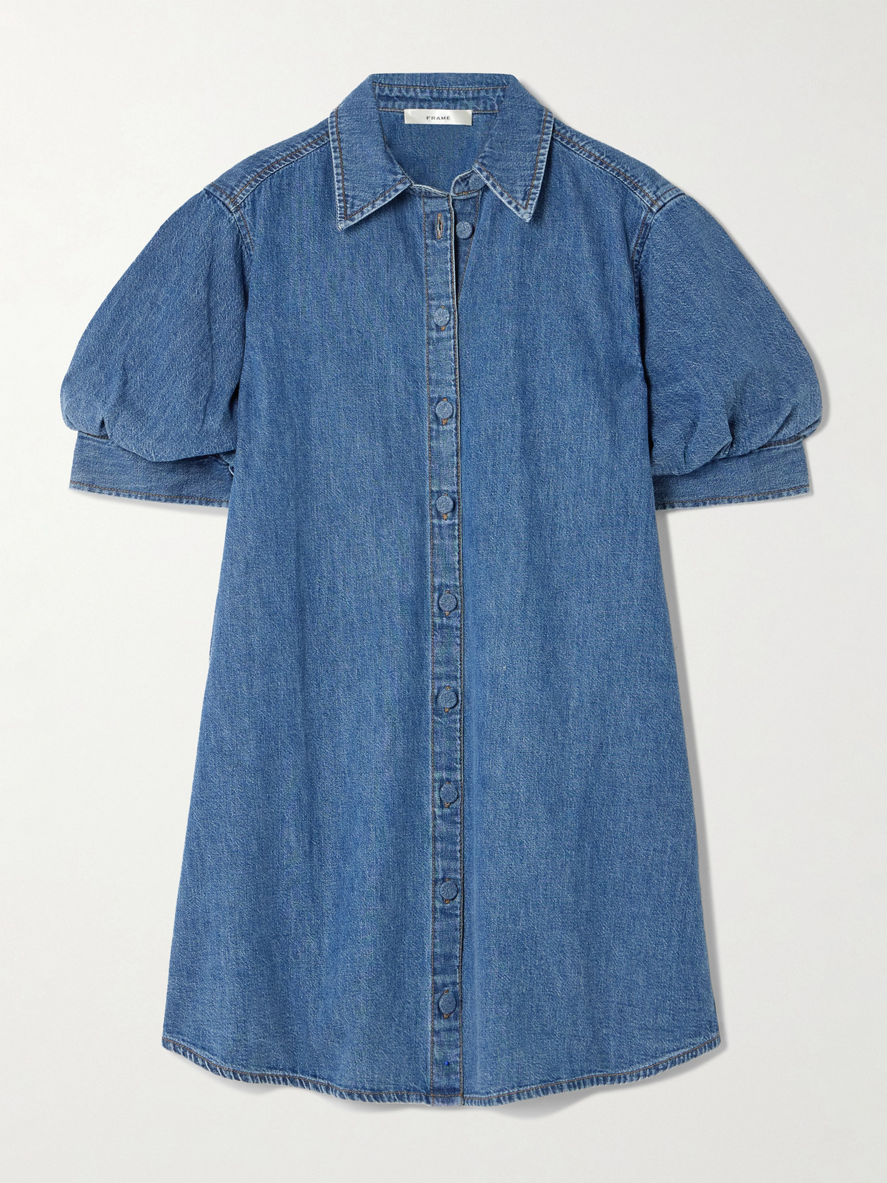 Frame The Play Denim Mini Shirt Dress