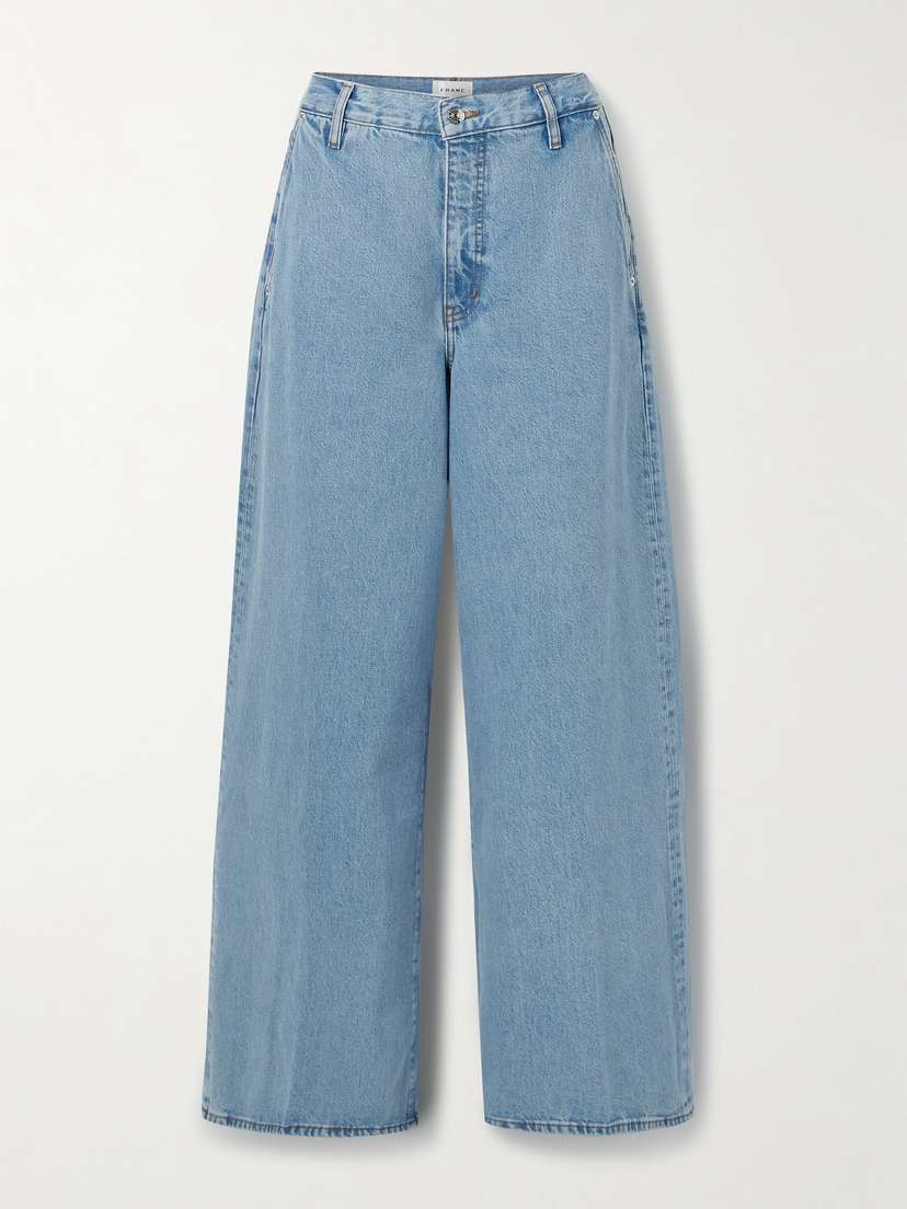 Frame The Drape Mid-rise Wide-leg Organic Jeans