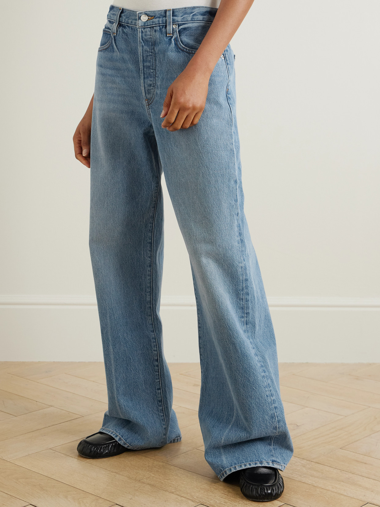 Frame The Loose Low-rise Wide-leg Jeans