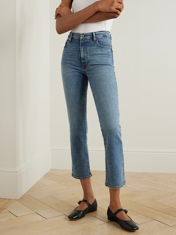 FRAME Le Sleek high-rise straight-leg jeans