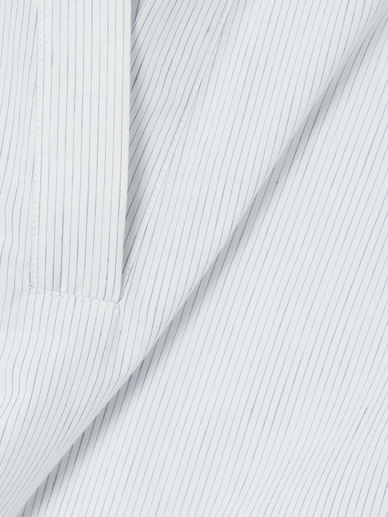 Pinstriped Cotton And Linen-Blend Blouse