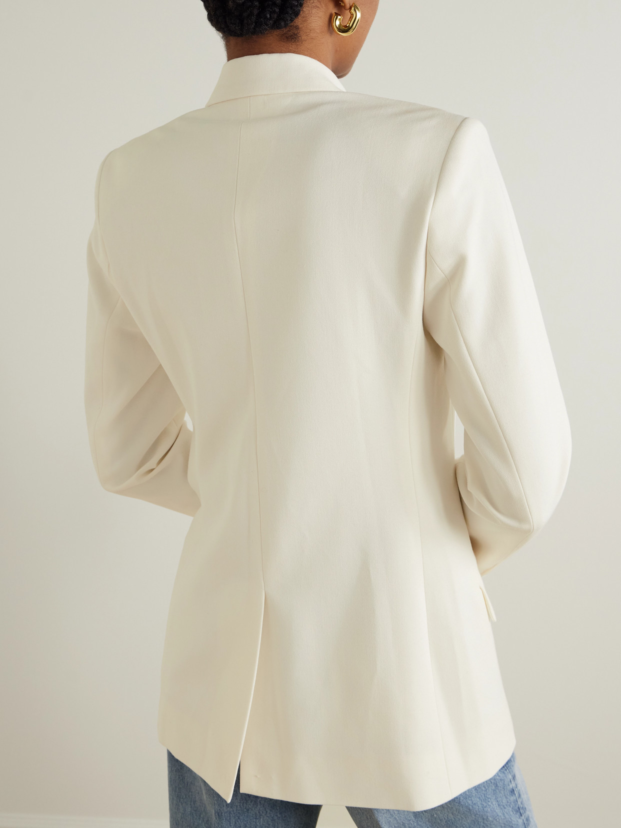 Frame The Relaxed Everyday Double-breasted Woven Blazer
