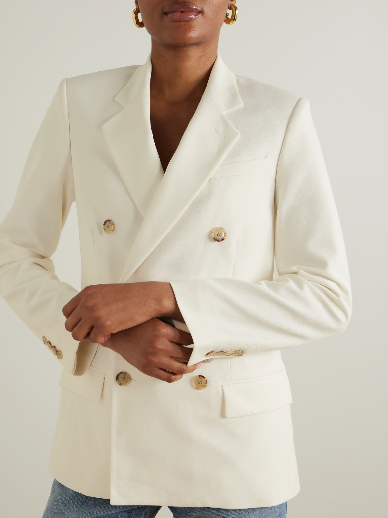 Frame The Relaxed Everyday Double-breasted Woven Blazer