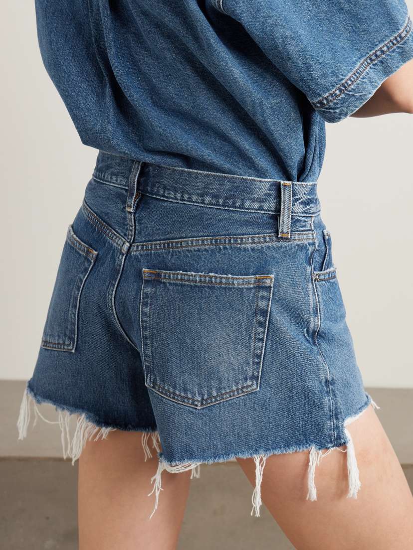 The Hang Distressed Denim Shorts | Image | 2