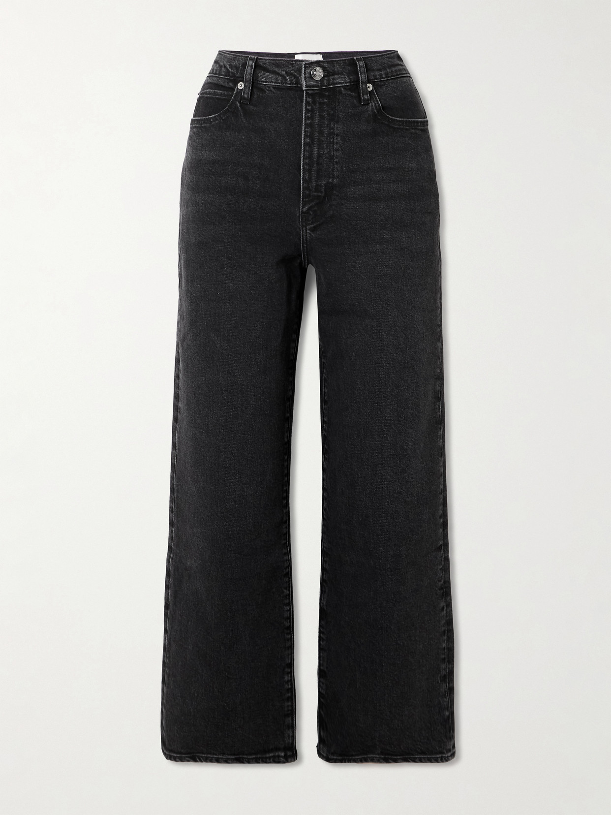 Frame The Wide Cropped High-rise Wide-leg Jeans