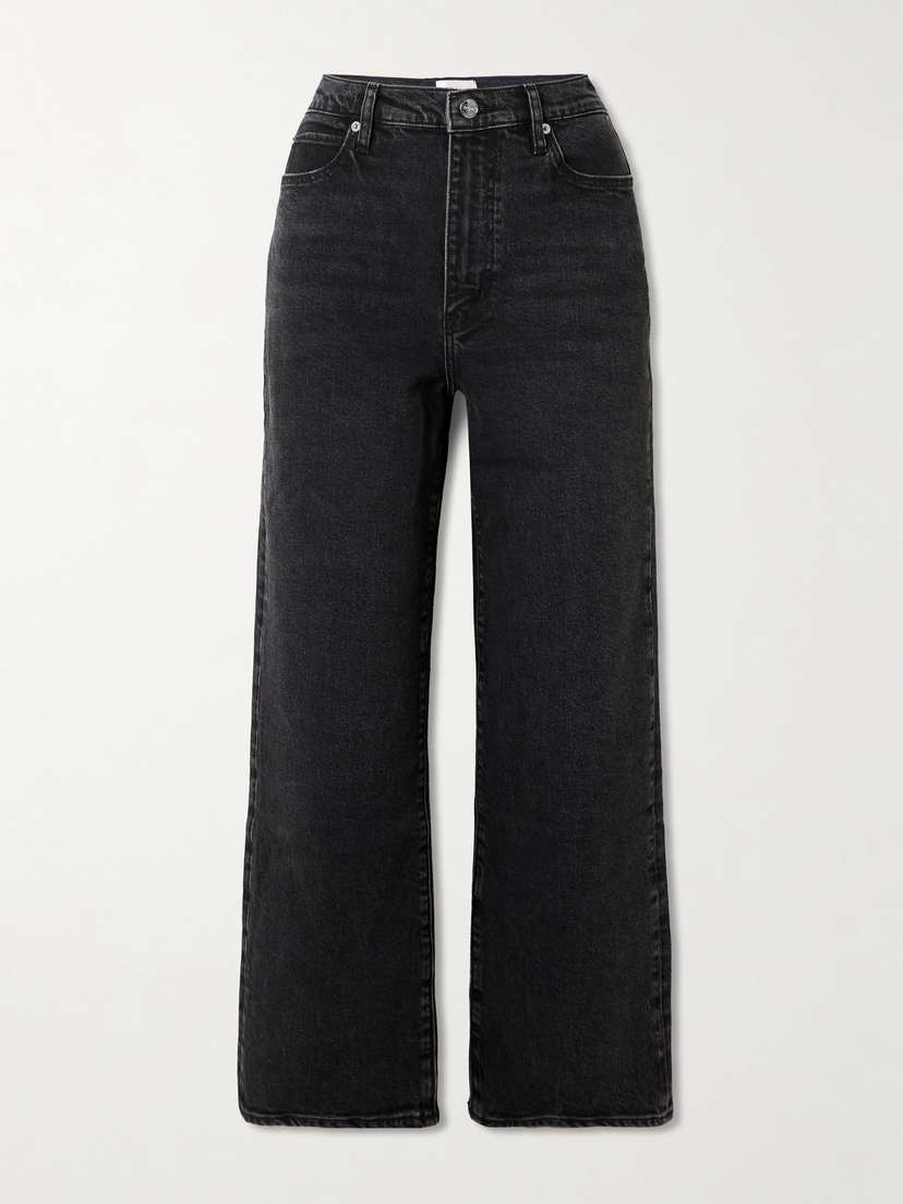 Frame The Wide Cropped High-rise Wide-leg Jeans