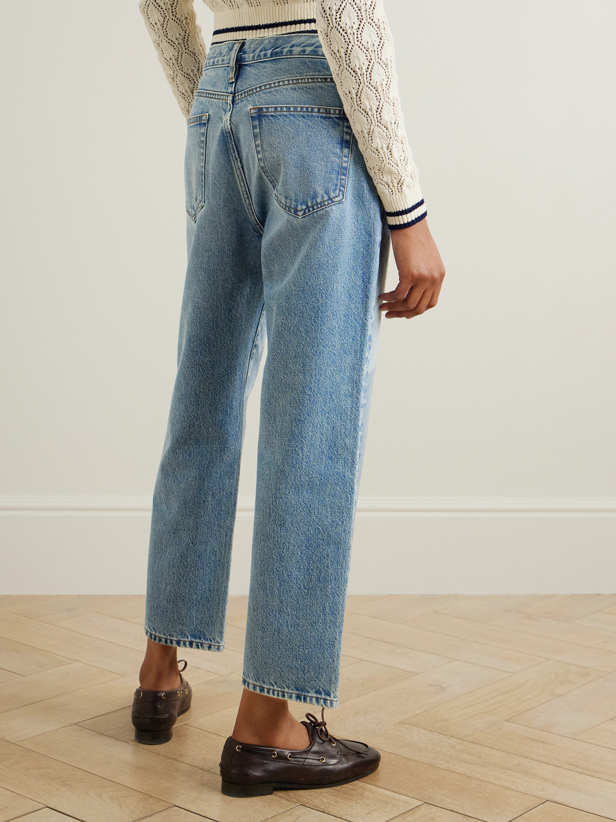 FRAME THE HANG HIGH-RISE STRAIGHT-LEG JEANS 