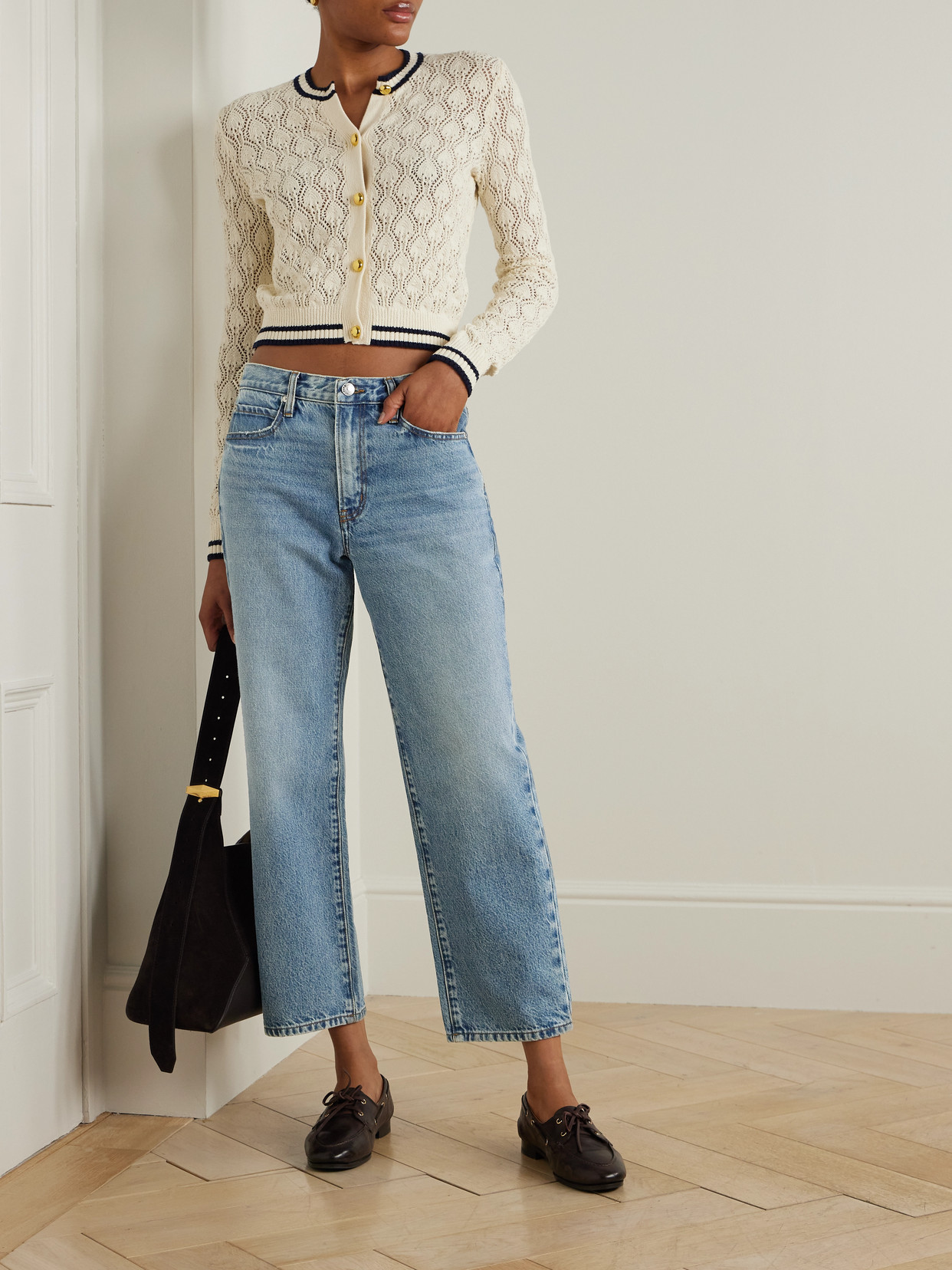 FRAME THE HANG HIGH-RISE STRAIGHT-LEG JEANS 