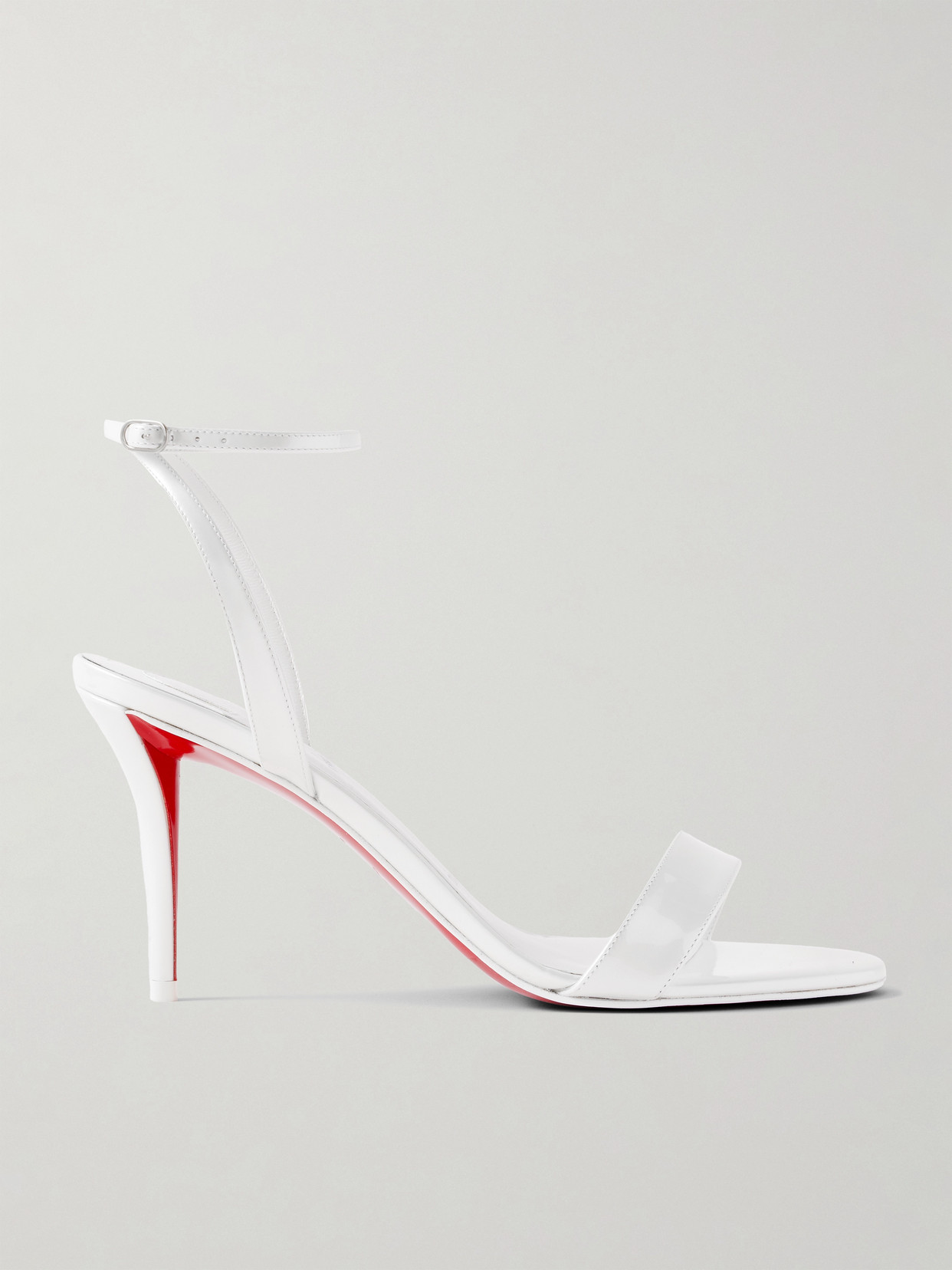 Christian Louboutin Miss Z 80 Leather Sandals In White
