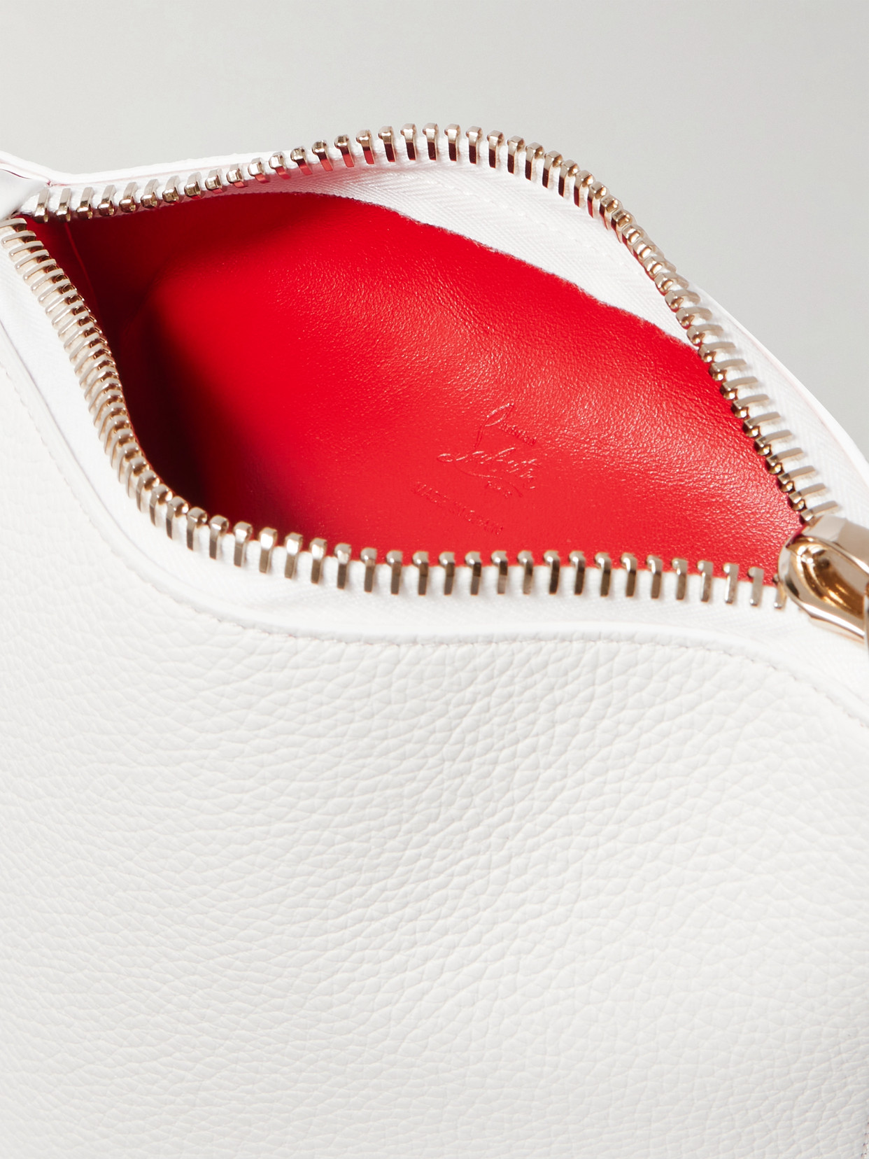 Christian Louboutin Cabata Studded Textured-leather Clutch