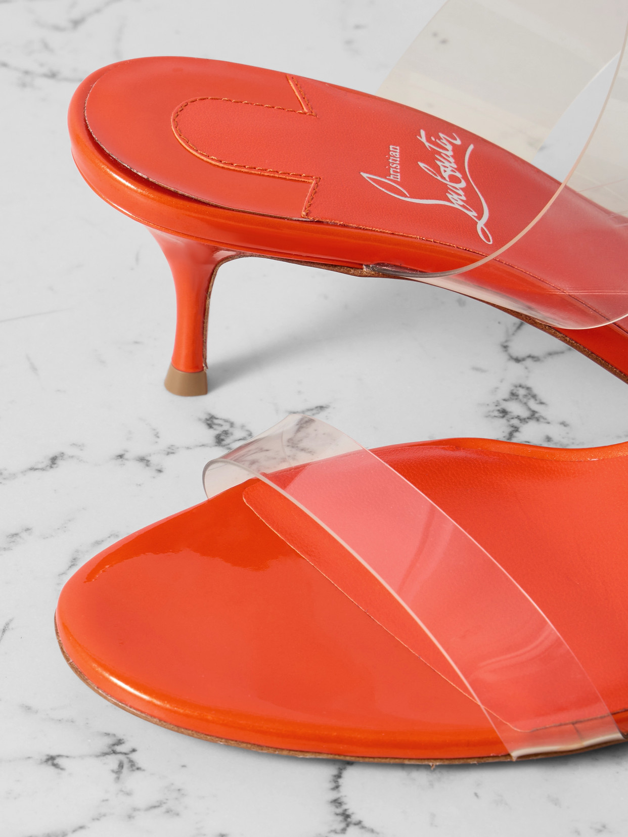 Christian Louboutin Just Nothing 55 Pvc Mules