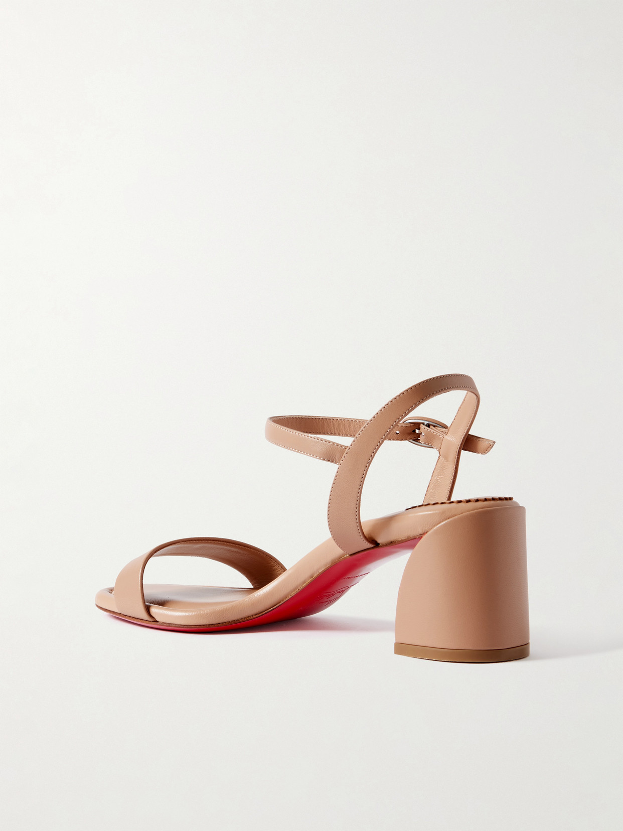 Christian Louboutin 55mm Miss Jane Block-heel Strappy Sandals In Neutral