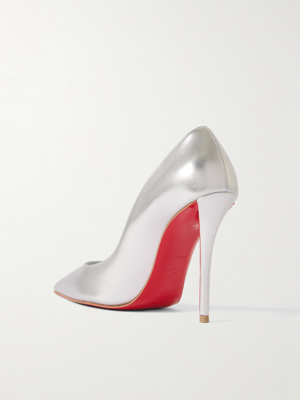 Christian Louboutin Women Miss Z 100mm Pumps In Pearlescent Leather