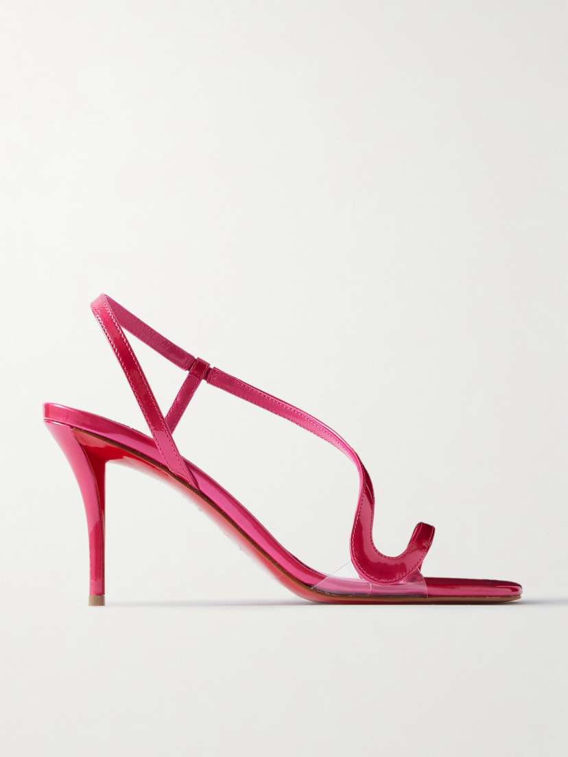 Christian Louboutin Rosa Z 80 Pvc-trimmed Patent-leather Sandals
