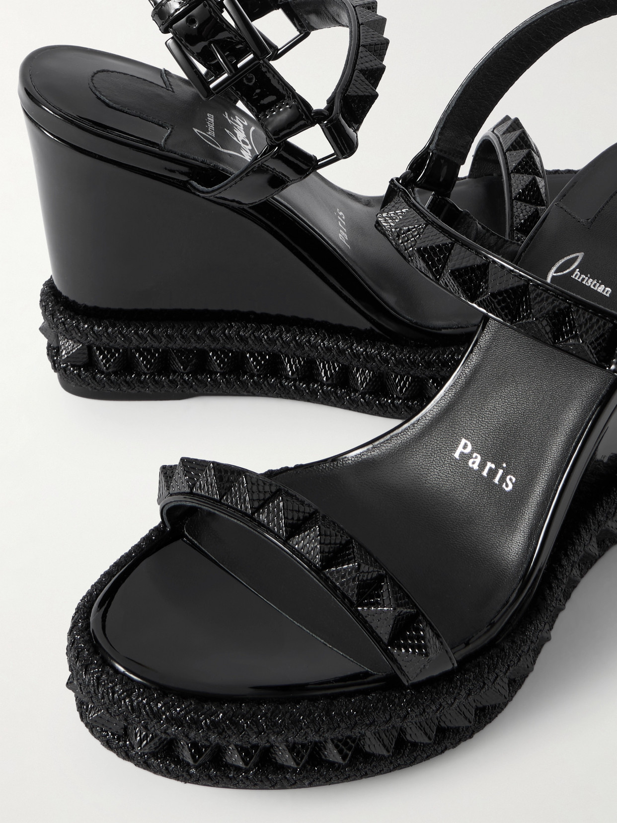 Pyraclou 110 Studded Leather Wedge Sandals