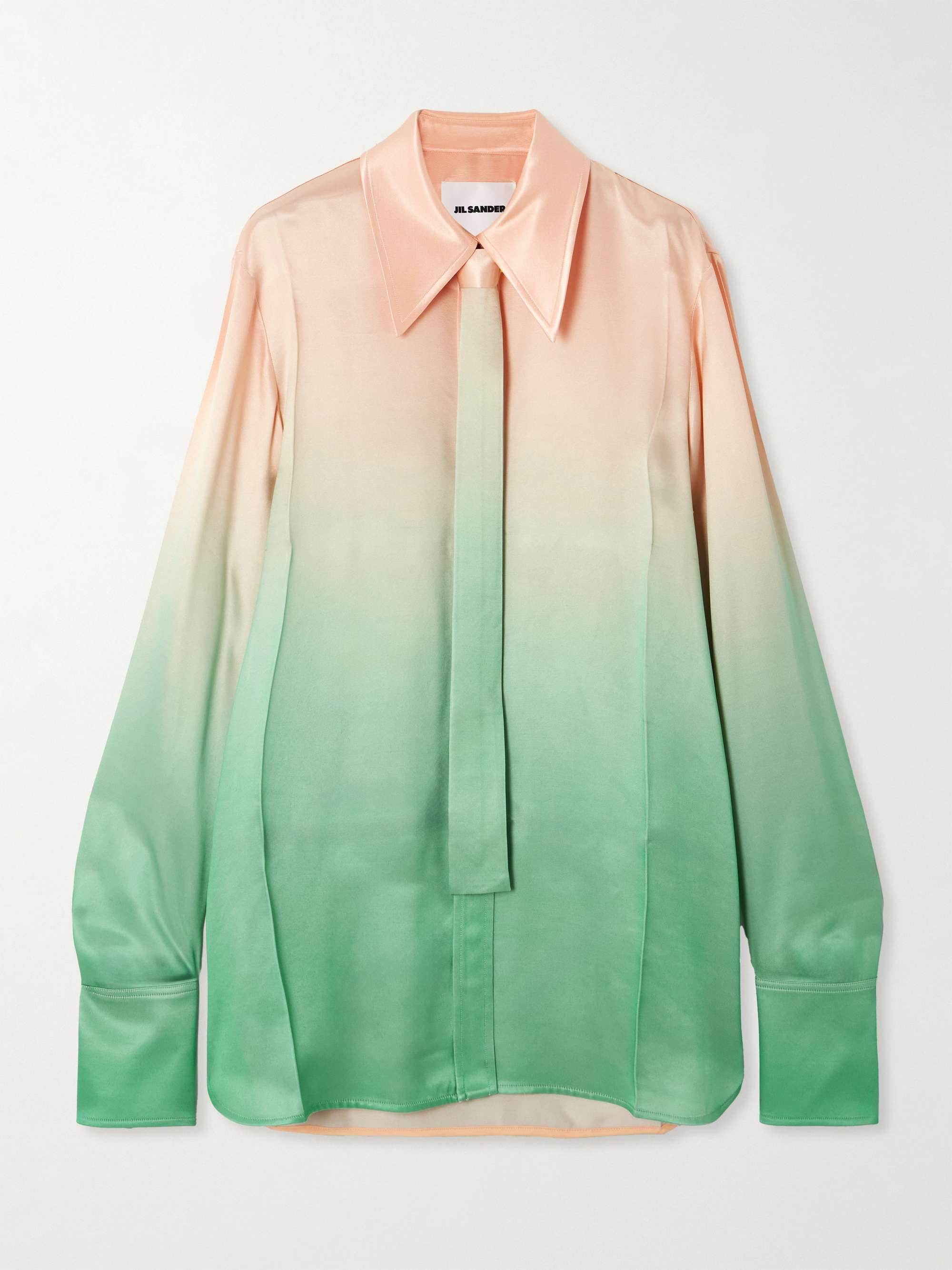 JIL SANDER サテン オーバーサイズシャツ グラデーション JIL SANDER サテン オーバーサイズシャツ グラデーション