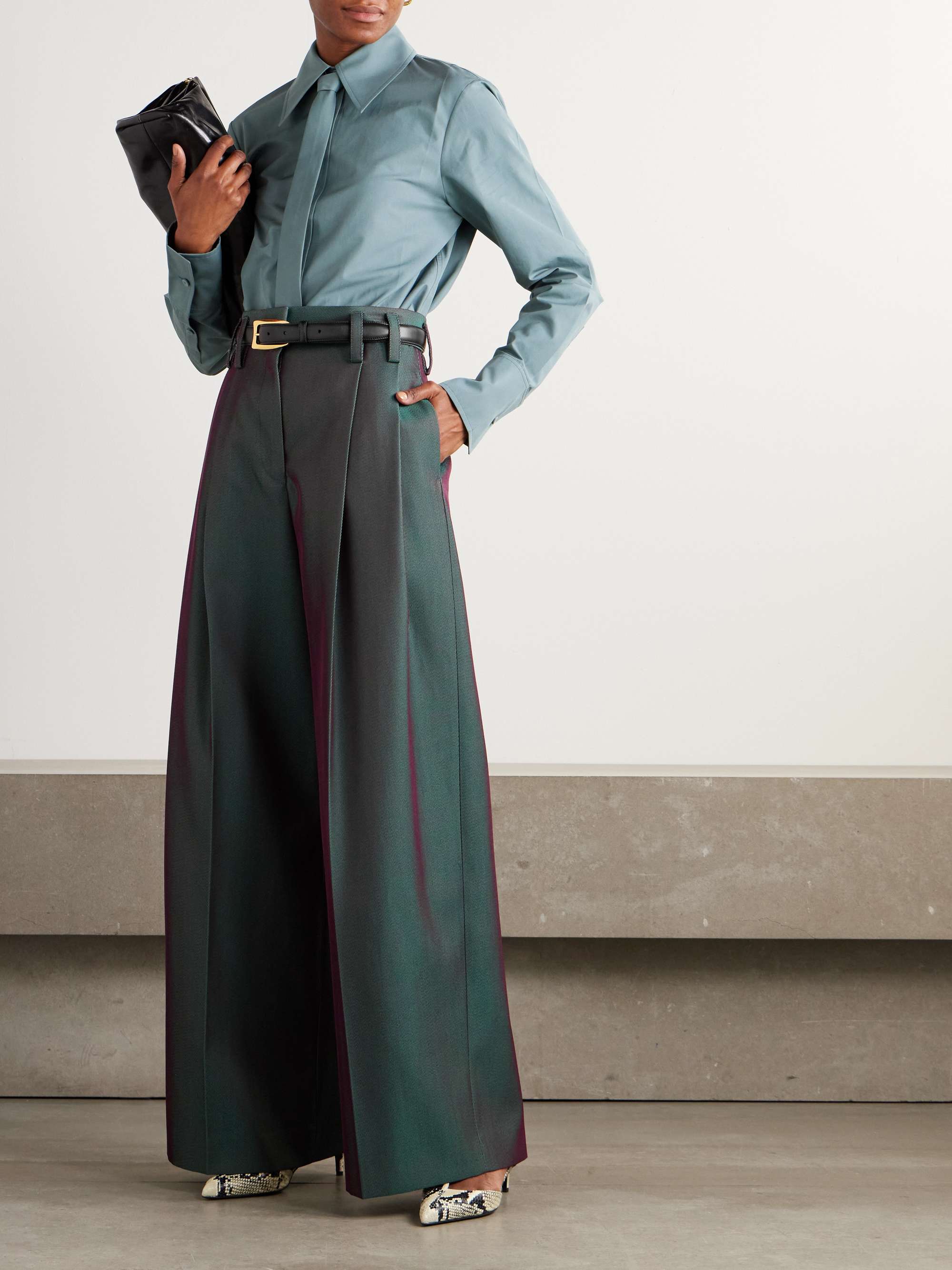 Recycled Polyester Gabardine Trousers in Black – SVRN