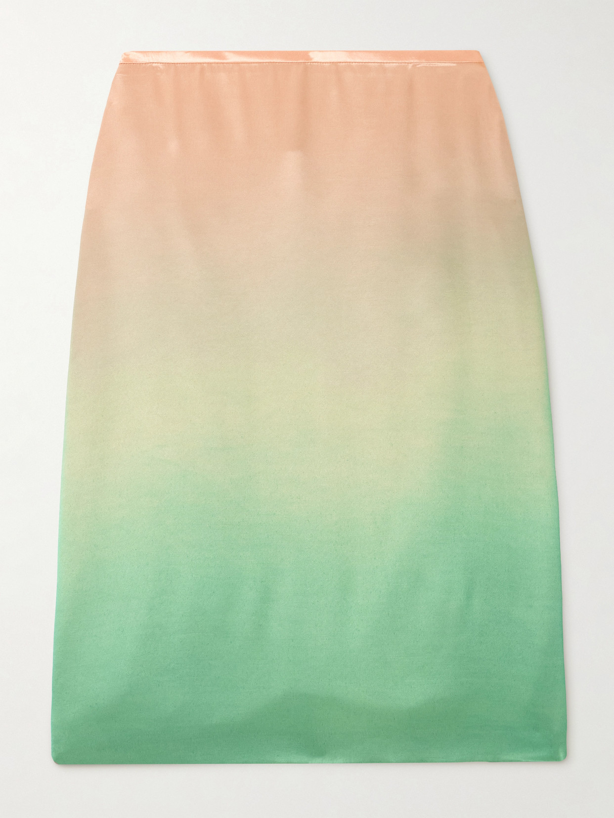 Jil Sander Dégradé-satin Midi Skirt In Green