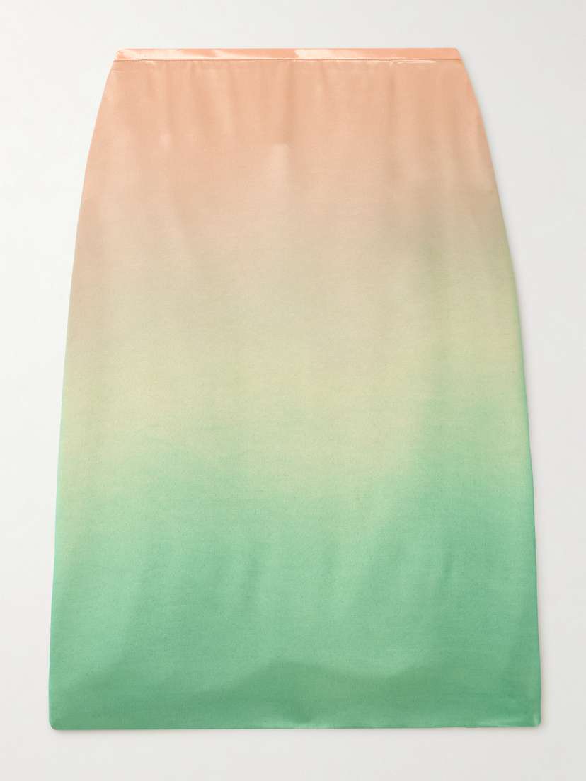 Jil Sander Dégradé-satin Midi Skirt