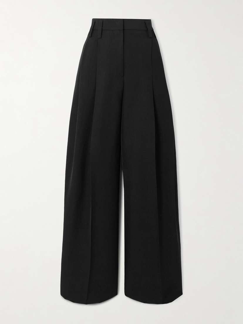 Jil Sander Pleated Woven Wide-leg Pants