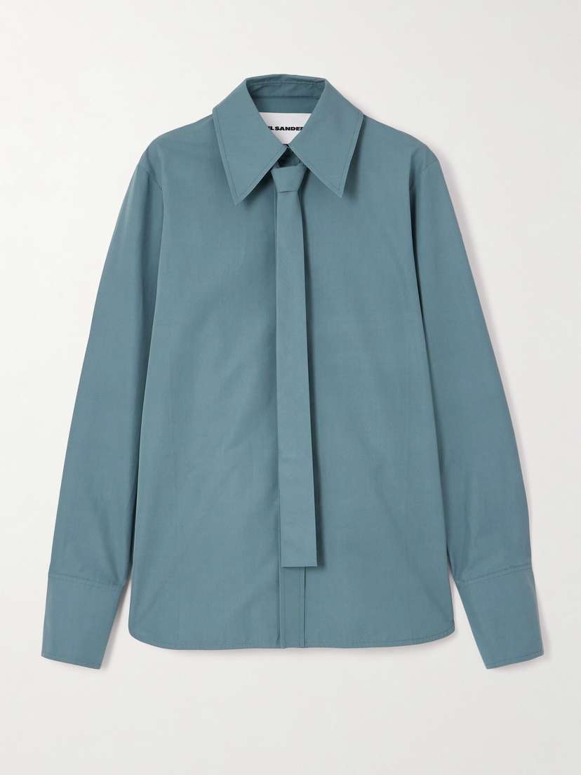 Jil Sander Cotton-poplin Shirt With Tie