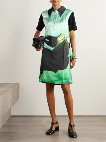 Jil Sander Printed satin midi dress